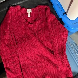 St. John's Bay Red V-Neck Sweater
